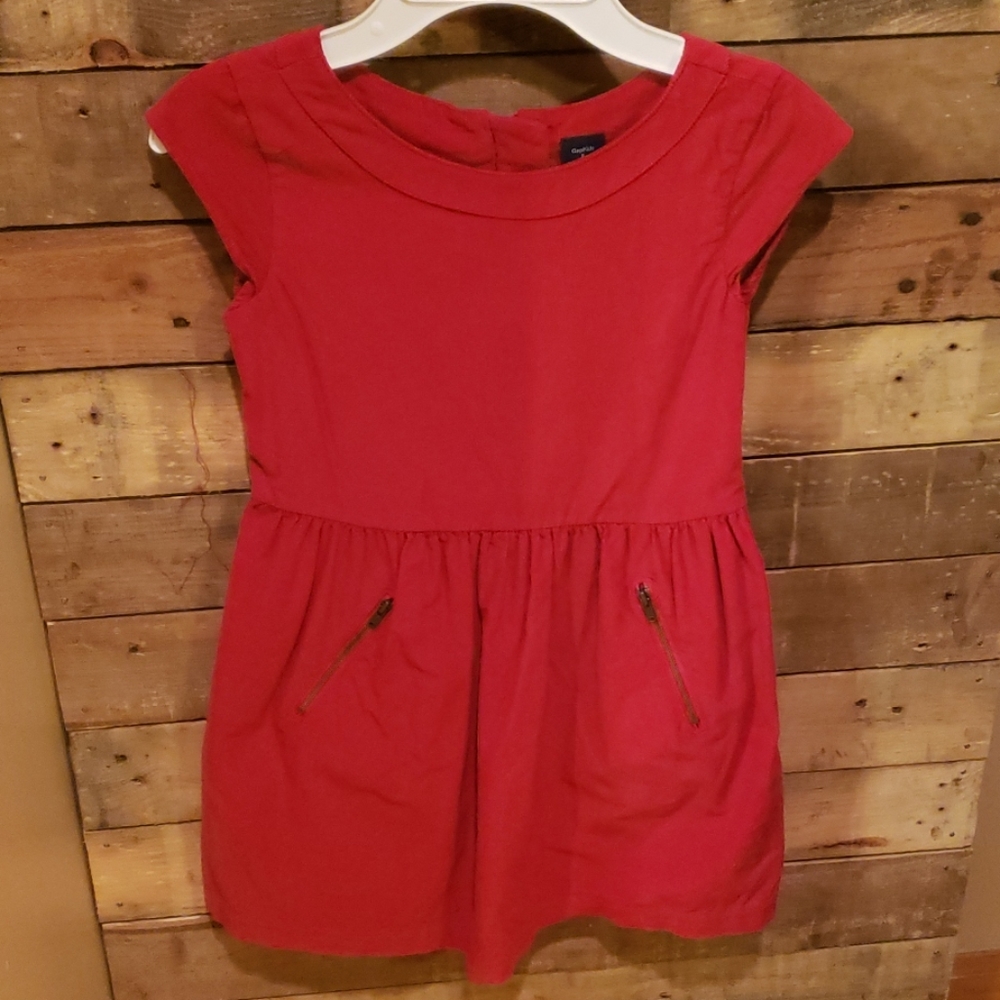Gap kids corduroy red dress size s 6-7